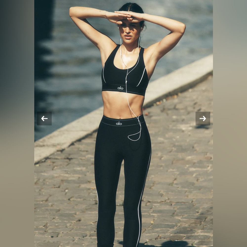 Alo High Waist Black and White Leggings
